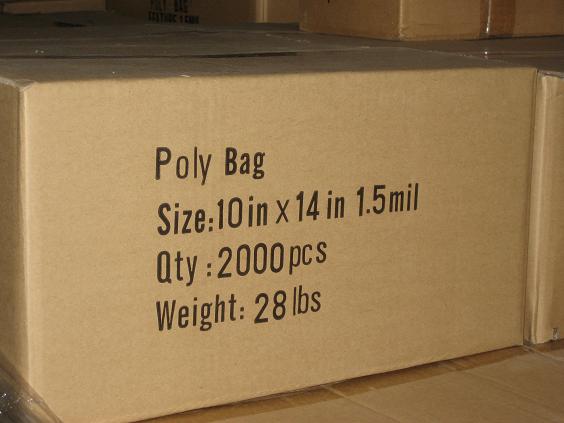 (image for) 10x14 1.5mil clear flat poly bag (1000pcs)